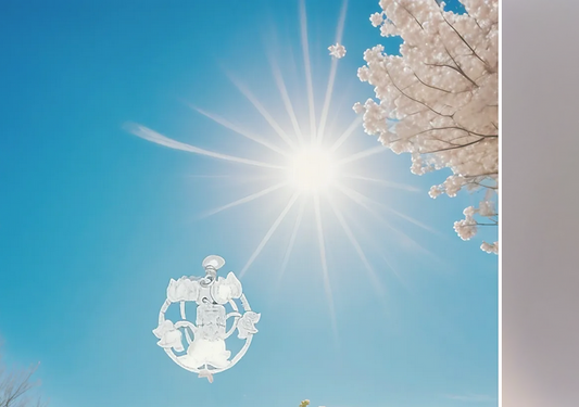 1" Pave Moissanite Floral Starburst Pendant in Sterling Silver