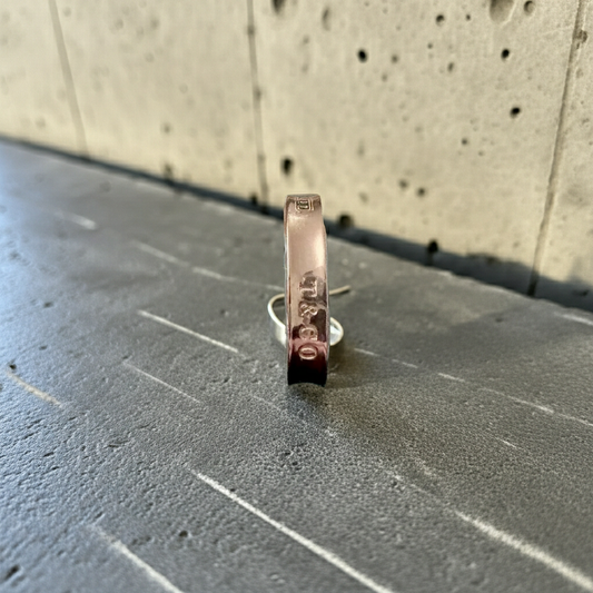 1 authentic Tiffany & co. 925 sterling silver 1837 c hoop earring, medium size approx 22mm diameter.