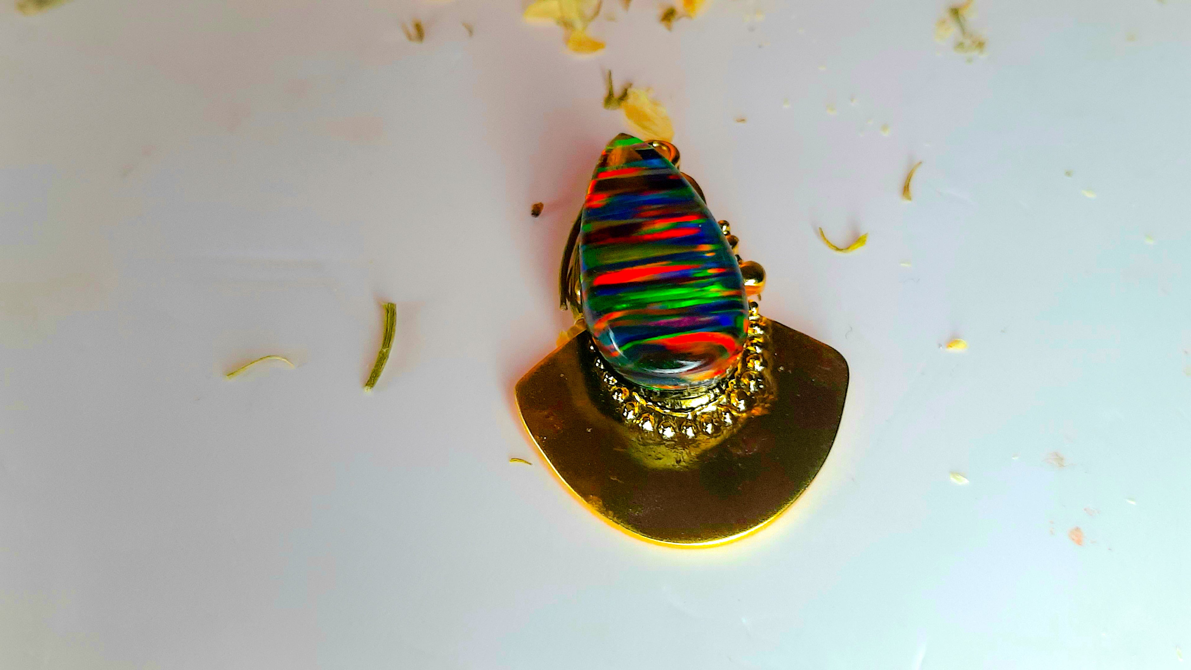 Black Opal Triplet Pendant.