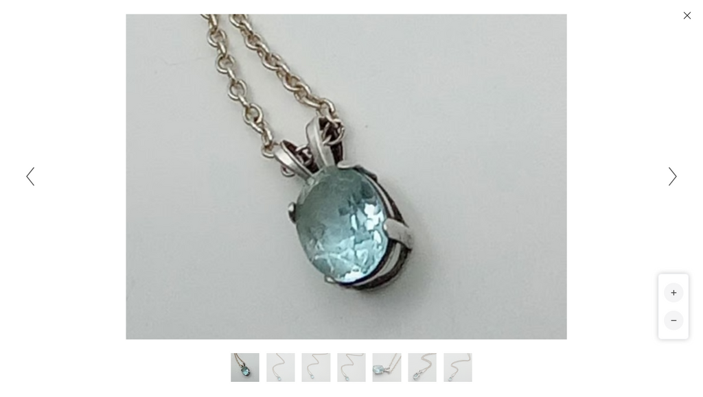 10 Carat Light Blue Facated Natural Topaz Necklace