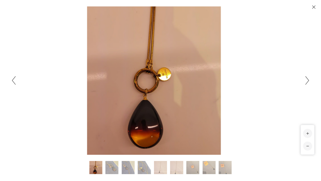 Baltic amber necklace, genuine stone, gold plated