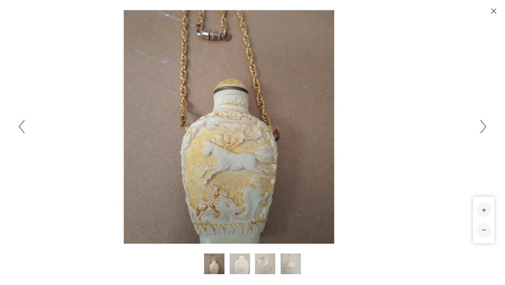 14"long Chinese snuff bottle necklace.