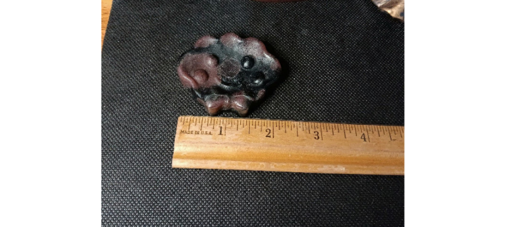 Carved Garnet Crystal Cloud Bowl- Weight- 66g Size- 2.25" wide / 1.5"tall