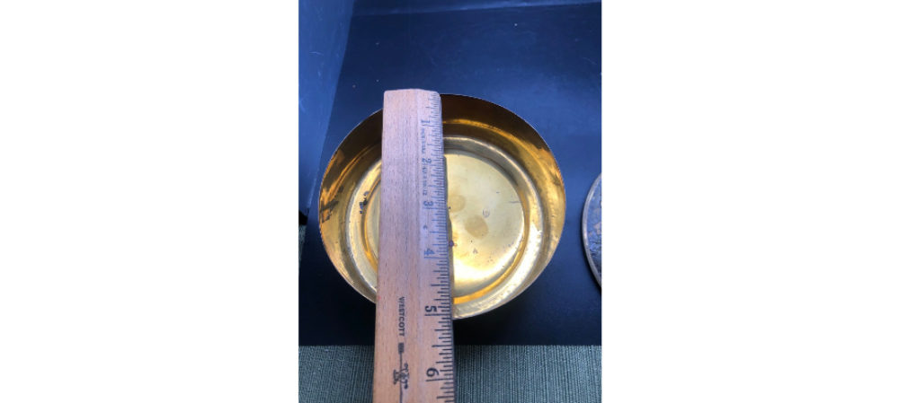 RA Egyptian God  Cloisonne lid Circular Metal Trinket Box