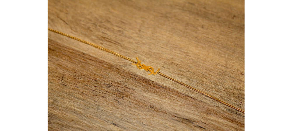 YSL gold Signature Bracelet