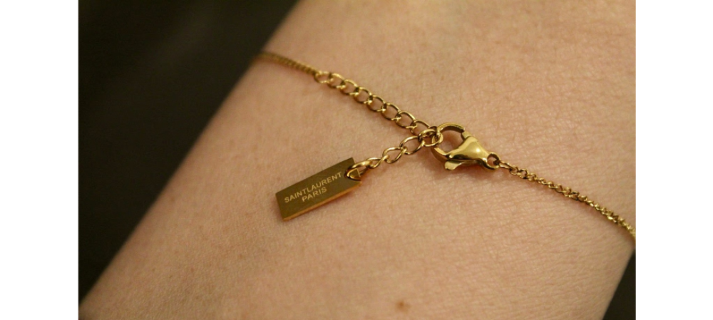 YSL gold Signature Bracelet
