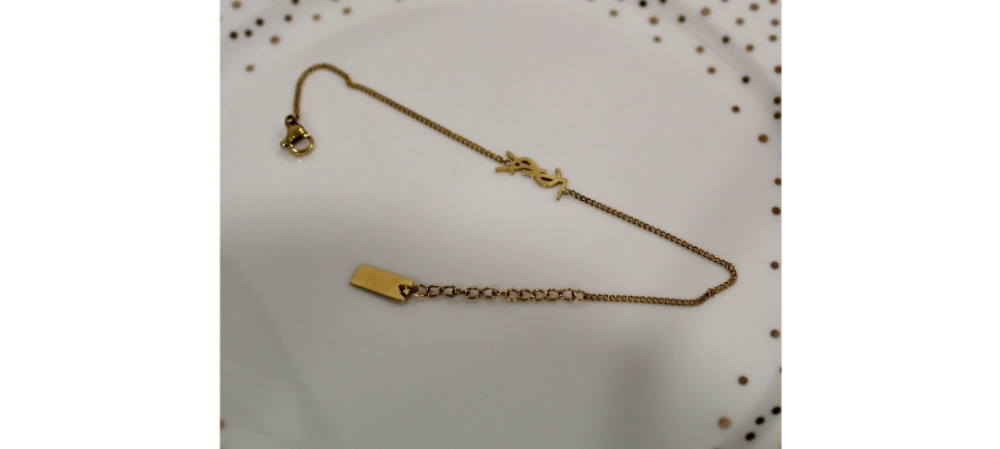 YSL gold Signature Bracelet