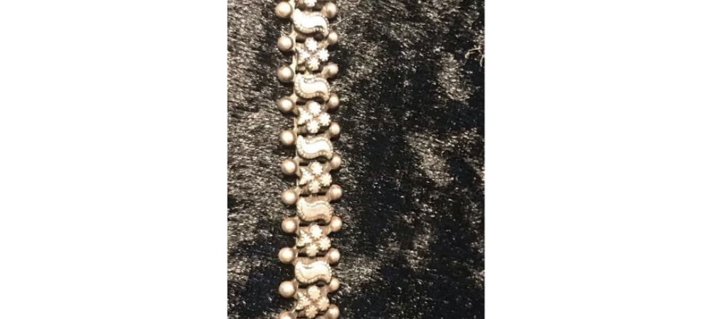 Antique North African Handmade Filigree Bracelet   Circa 1960's