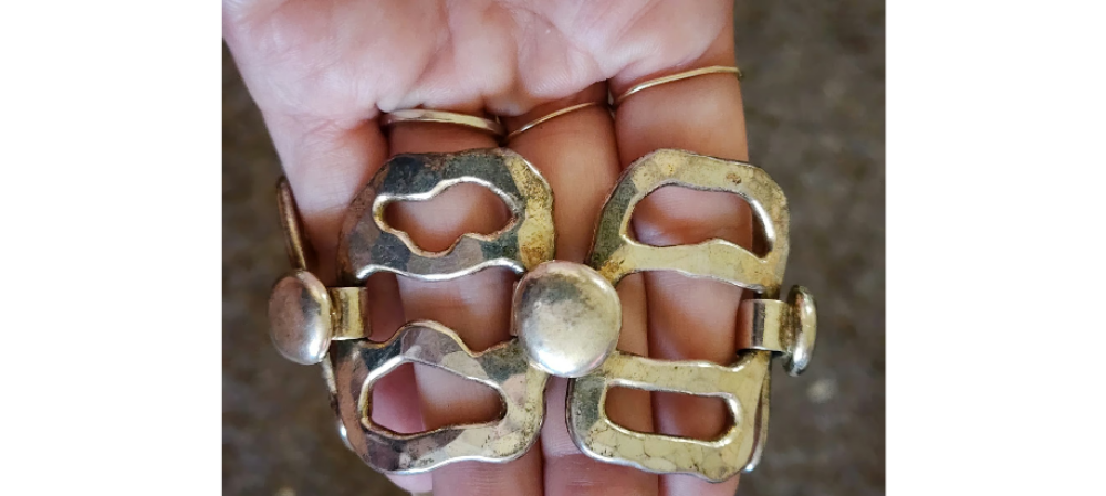 Designer jacob hull chunky bracelet. Well made and heavy.