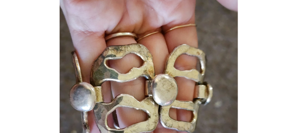 Designer jacob hull chunky bracelet. Well made and heavy.