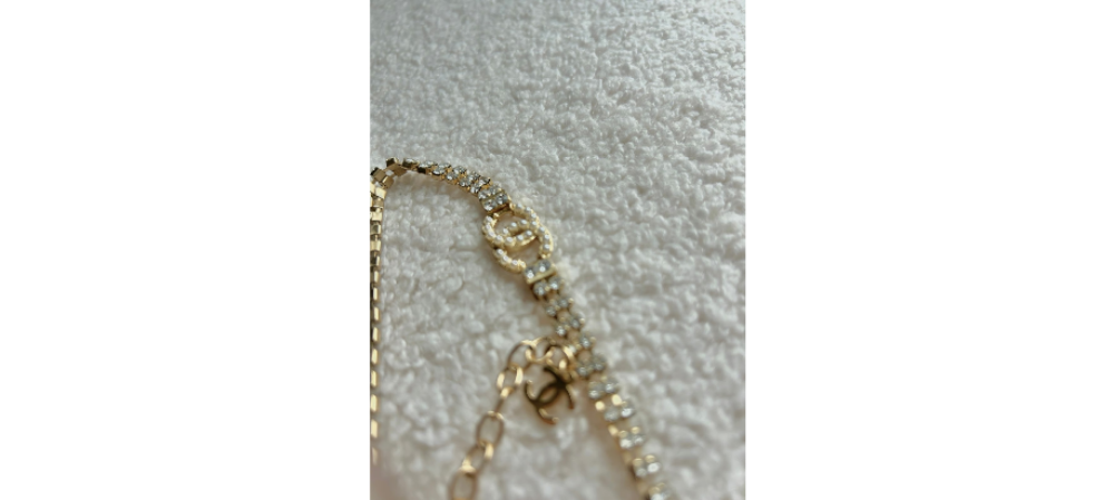 Chanel Style Pearl and Rhinestone Choker.