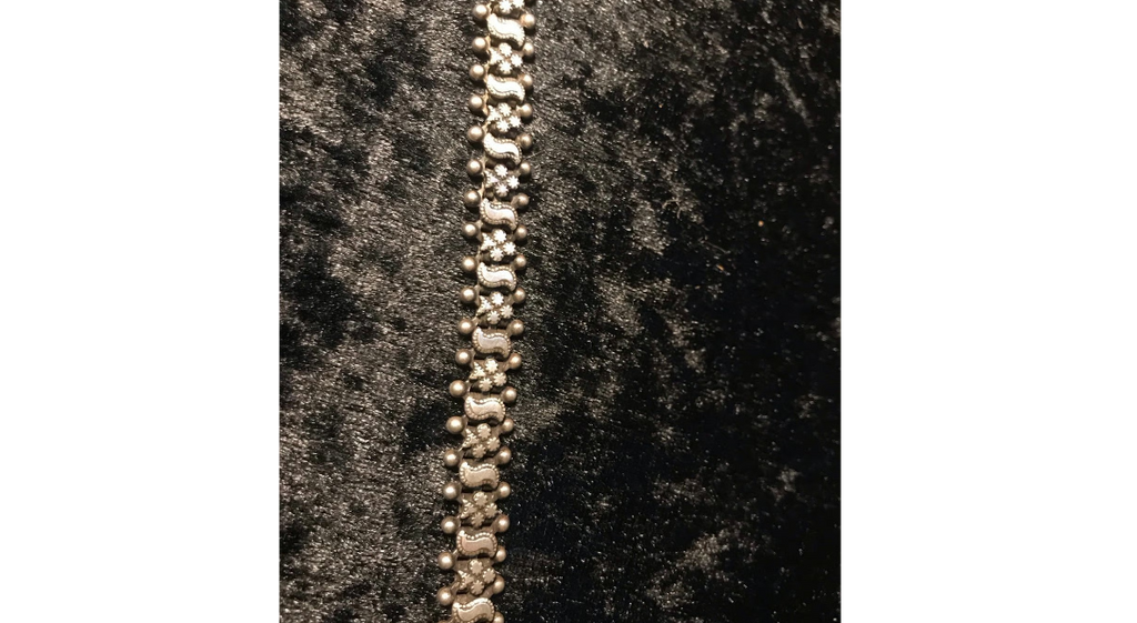 Antique North African Handmade Filigree Bracelet   Circa 1960's