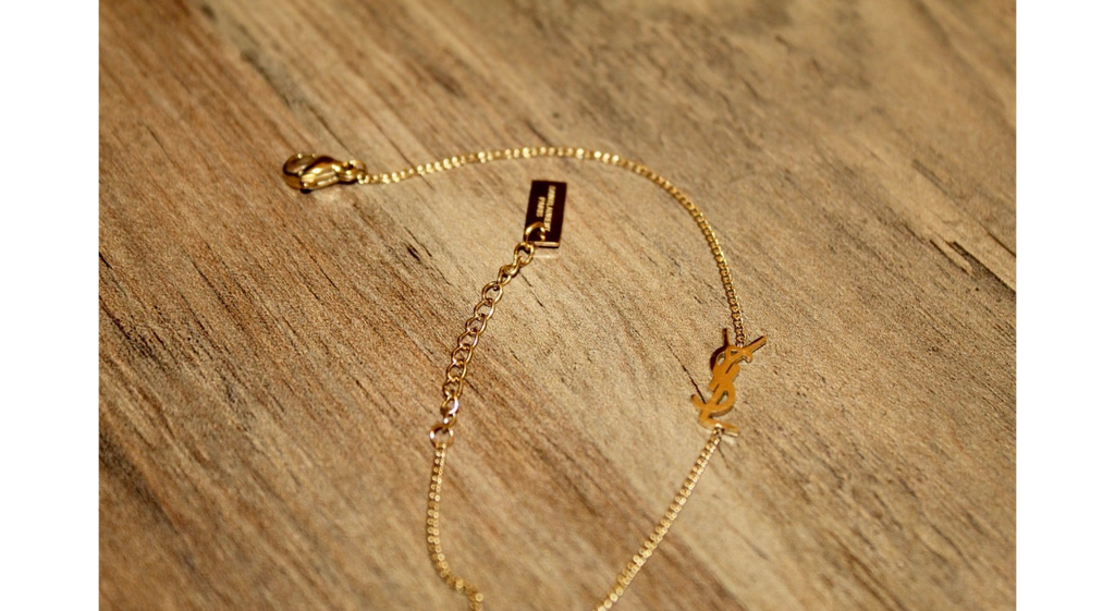 YSL gold Signature Bracelet