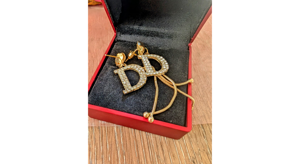 Gold Plated set of Dior earrings