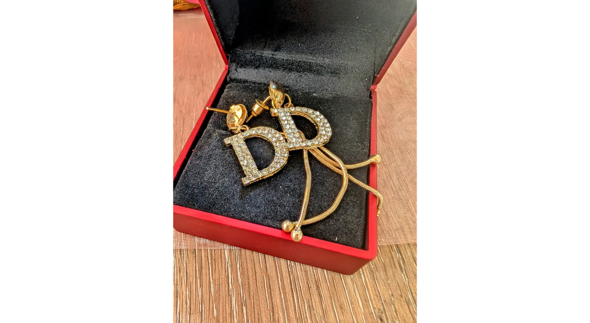 Gold Plated set of Dior earrings